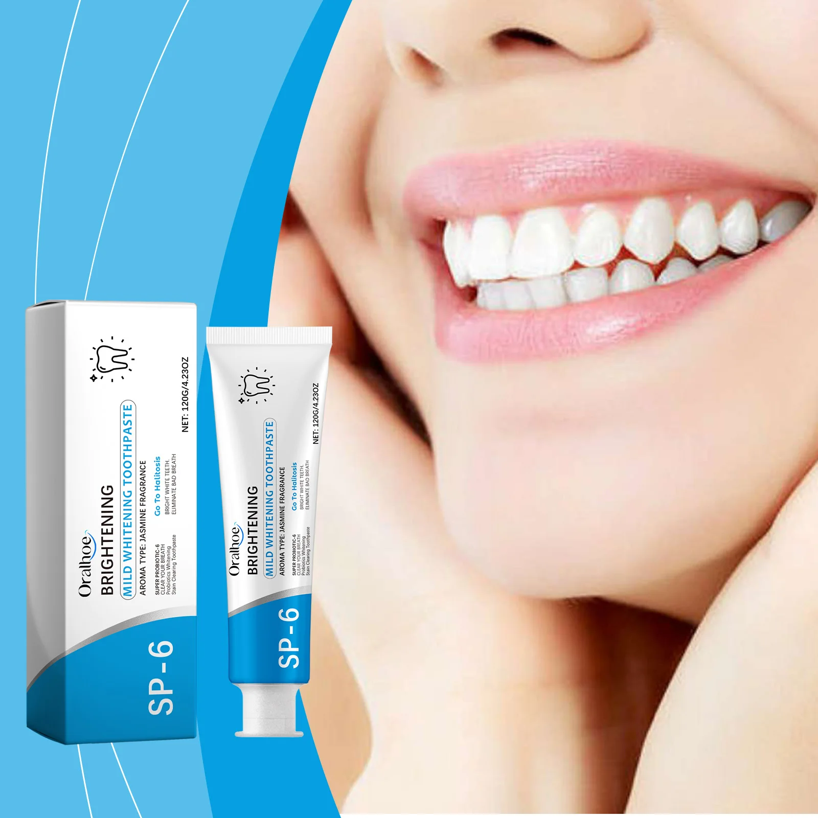 معجون أسنان للتنظيف اللطيف - تقليل البقع الطازجة بالنعناع، وتغذية الأسنان والتحكم في الرائحة لابتسامة واثقة