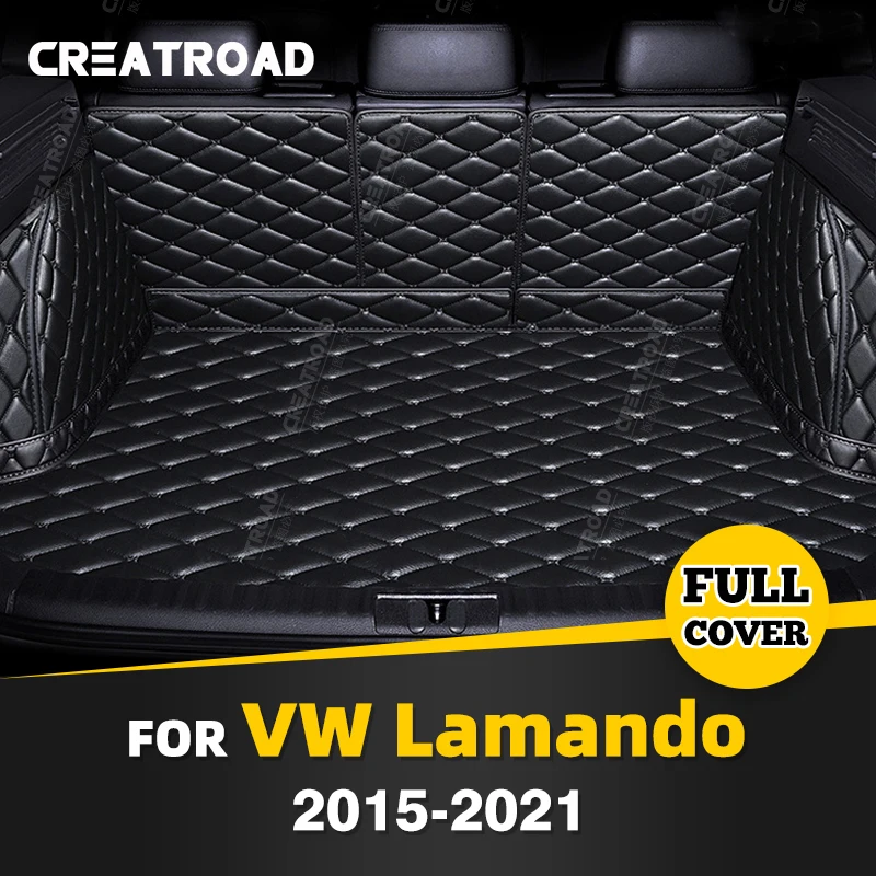 

Auto Full Coverage Trunk Mat For VOLKSWAGEN Lamando 2015-2021 20 19 18 17 16 Car Boot Cover Pad Interior Protector Accessories