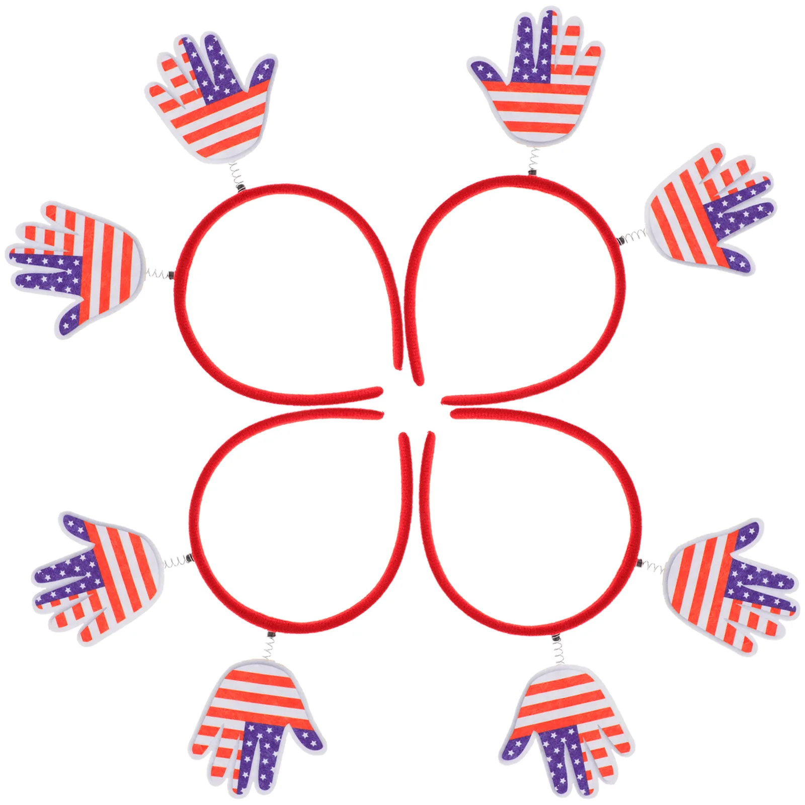 

4pcs Patriotic Day Headbands National Flag Hairband Decorative Head Hoops For Women Men Festival Wedding Party Prop Selfie Photo