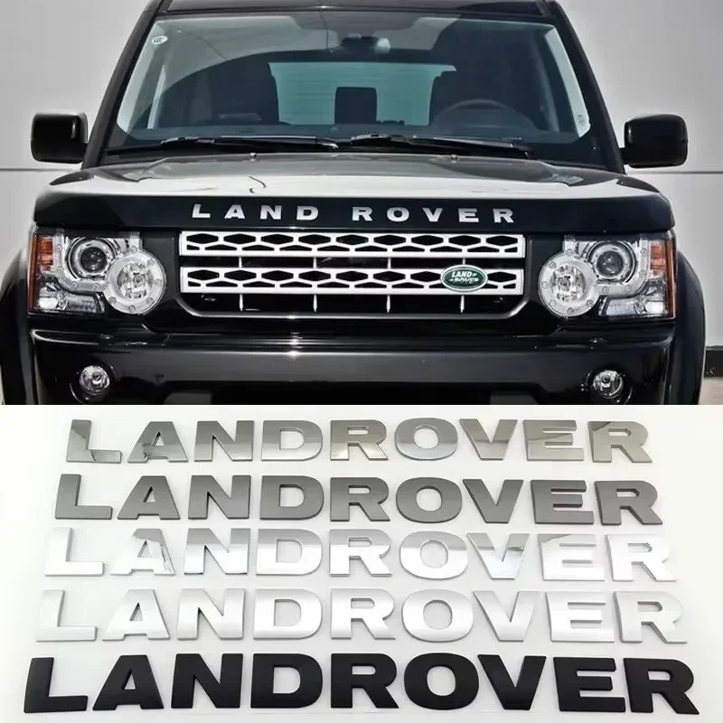 3D ABS lettres LAND ROVER Logo coffre arrière emblème Badge autocollant pour Land Rover Range Rover Velar Sport Discovery 2 3 4 Defende