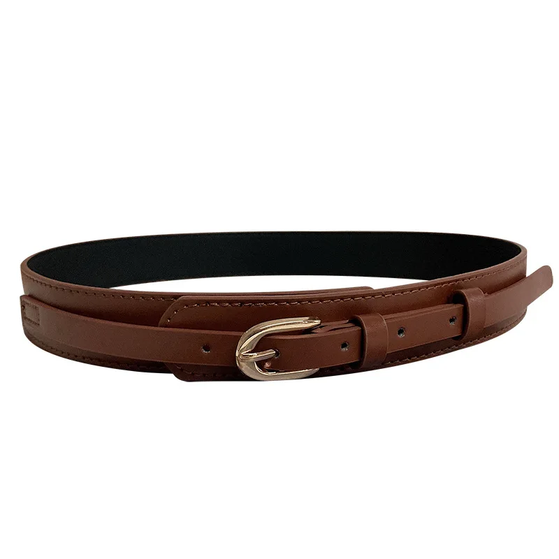 ladies brown belt for dress Modern Belt
