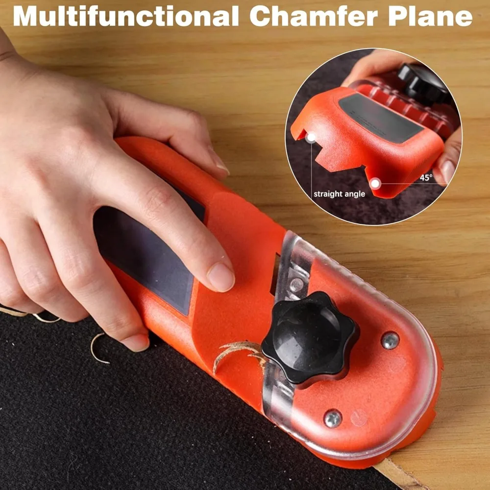 45 Degree Gypsum Plane, Woodworking Chamfer Tool Right Angle Bevel Edge Trimmer Framing Corner Cutter for Plasterboard Drywall