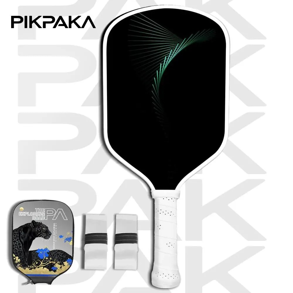 

Fluorescent Green Sports Pickleball Paddle Set USAPA Approved T700 Carbon Fiber Unibody Thermoformed with 16MM Honeycomb Core