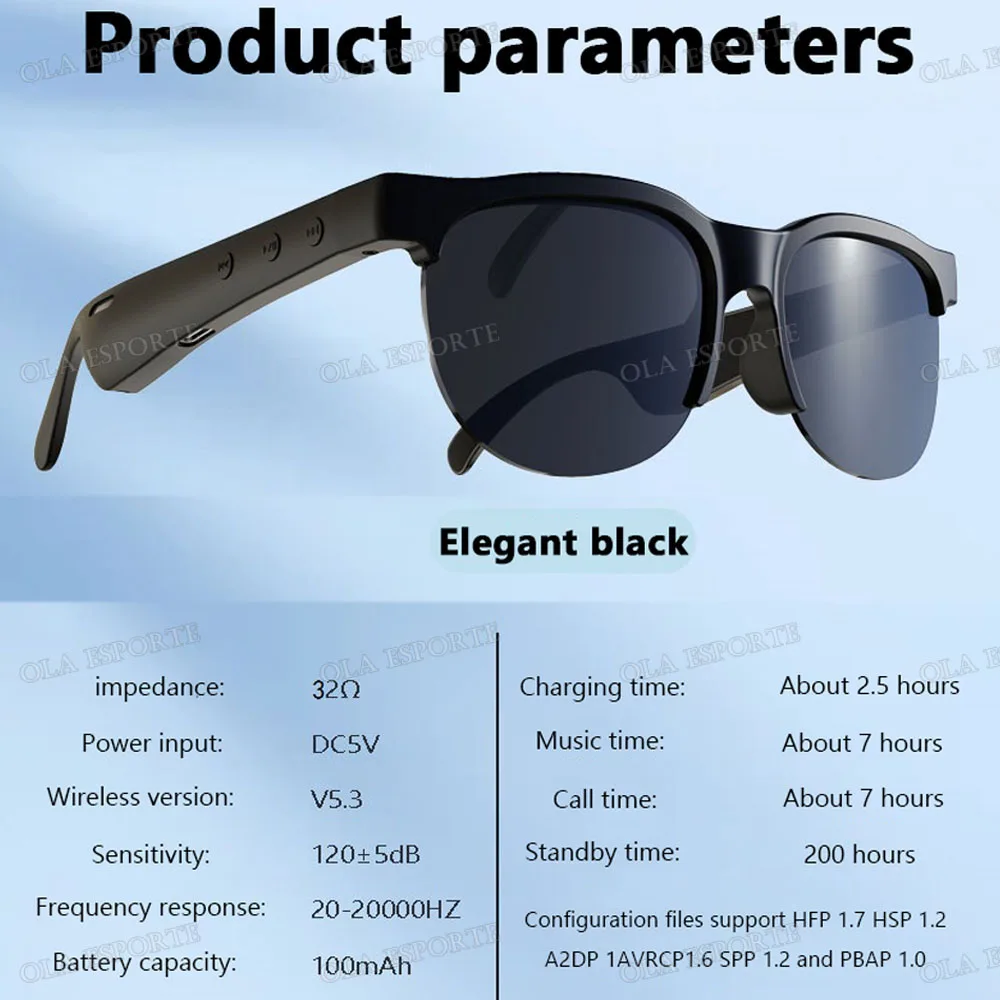 1/2/3 قطعة النظارات الذكية بلوتوث دعوة الموسيقى في الوقت الحقيقي الترجمة صوت مساعد التحكم المضادة للأشعة فوق البنفسجية النظارات الشمسية 2025 النظارات الذكية #4
