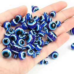 Blue Evil Eye Resin Round Spacer Beads For Bracelet Turkish Eyes Amulet  Loose Beads for Jewelry Making DIY Bracelet Accessories