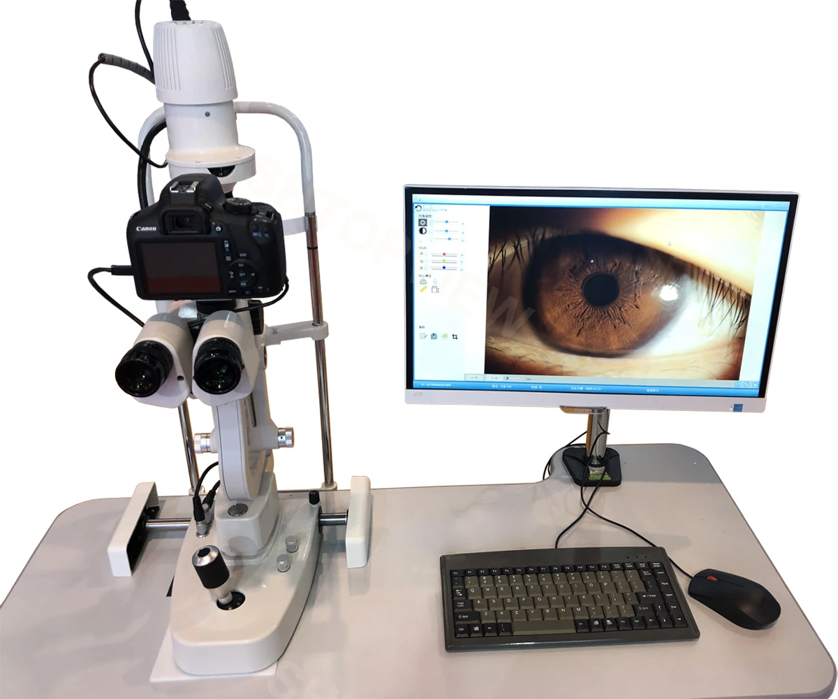 LS-5 Slit Lamp Microscope  Profesional Ophthalmic Medical Instrument 5 Steps LED Digital Slit Lamp for Sale