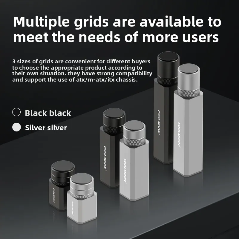 

Coolmoon Aluminum Magnetic Adjustable GPU Stand Holder Vertical Graphics Card Support Bracket Extendable Scissor Jack PC Case