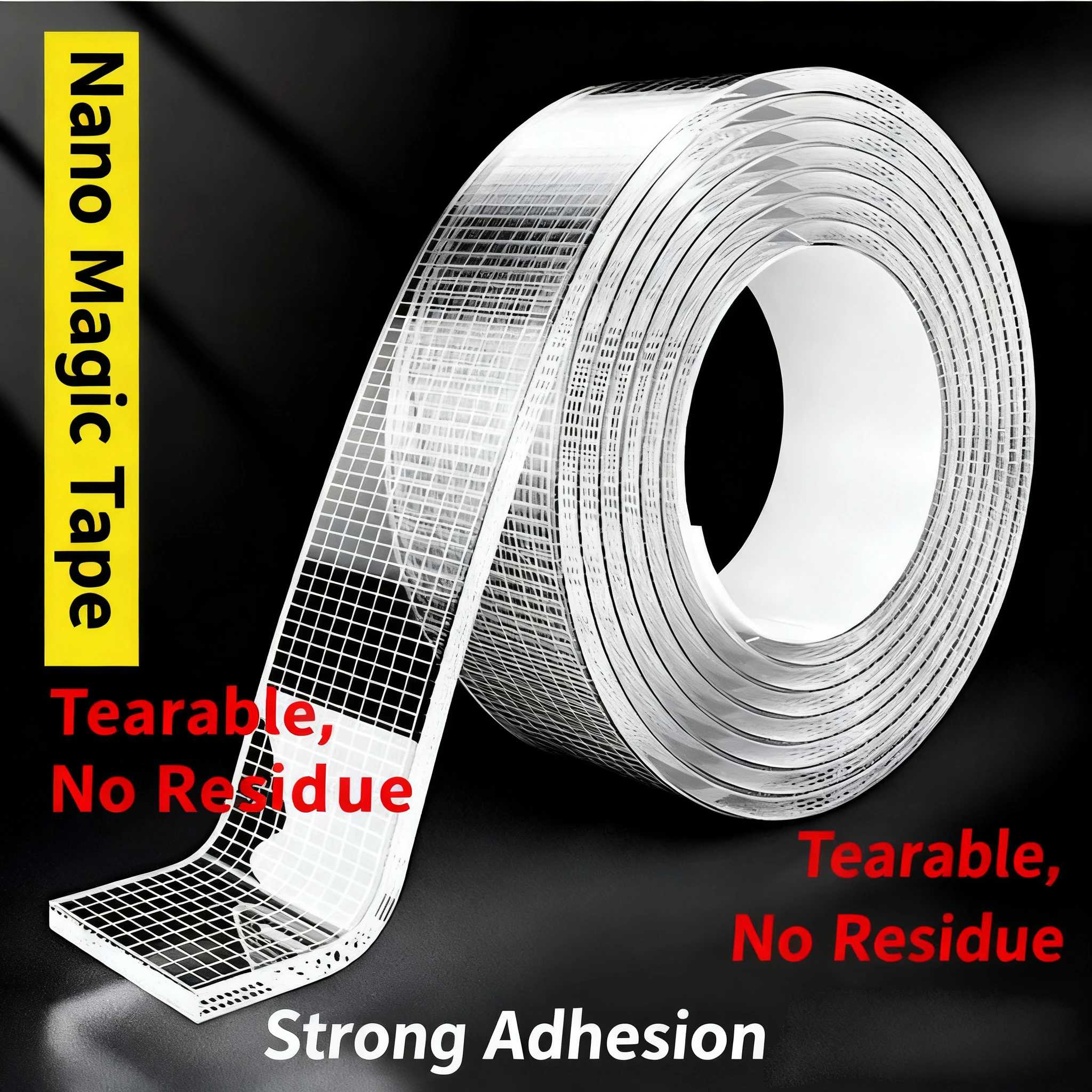 5m Ultra-Strong Nano Double-Sided Adhesive Tape - Clear, Removable & Waterproof - Heavy-Duty, Extra Sticky Strip for Endless Use
