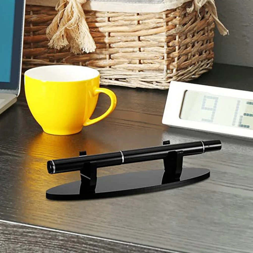 

4pcs Acrylic Pen Holder Makeup Brush Display Stand Black Rack for Desk Office Stationery Organizer Storage Furniture