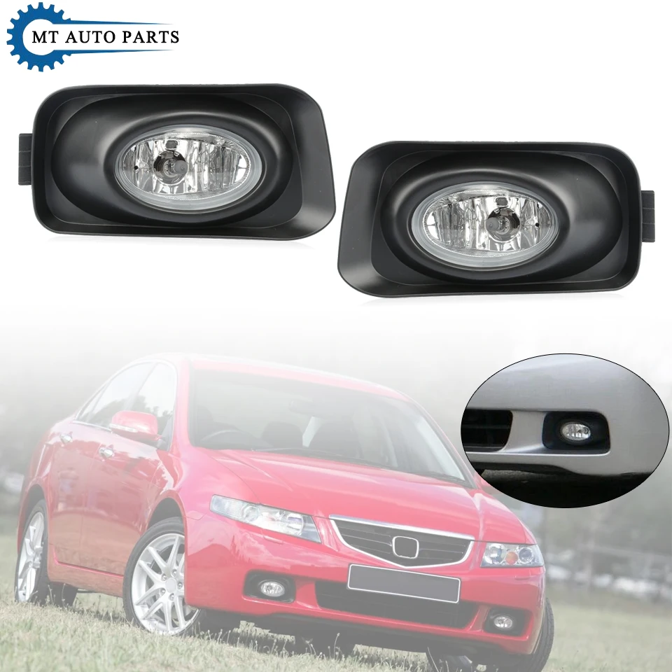 MTAP Car Front Bumper Fog Lamps Halogen Fog Light For HONDA ACCORD EURO CL7 CL9 2003 2004 2005 2006 2007 2008 Front Foglight