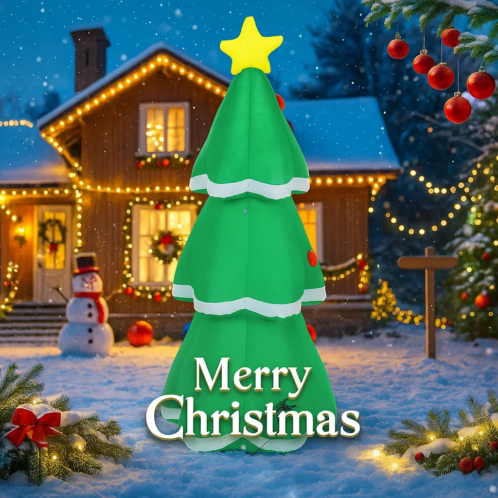 Juguetes inflables de Navidad de 4,92 pies, decoración de fiesta de césped y patio de Navidad, bastón de caramelo para árbol de Navidad, suministros para el hogar, adornos de regalo con iluminación LED