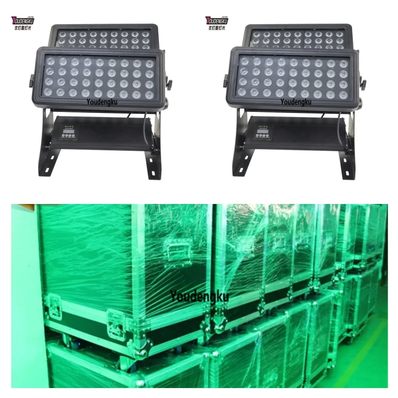 

2 шт. с чехлом 72x10 Вт 4 в 1 rgbw сценические светодиодные огни городского цвета Водонепроницаемые уличные светодиодные настенные светильники IP65 rgbw