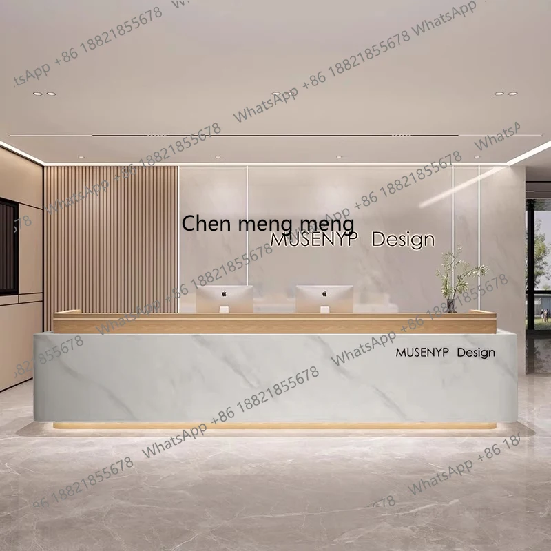 

Simple company front desk reception desk beauty salon hotel bar checkout page welcome desk