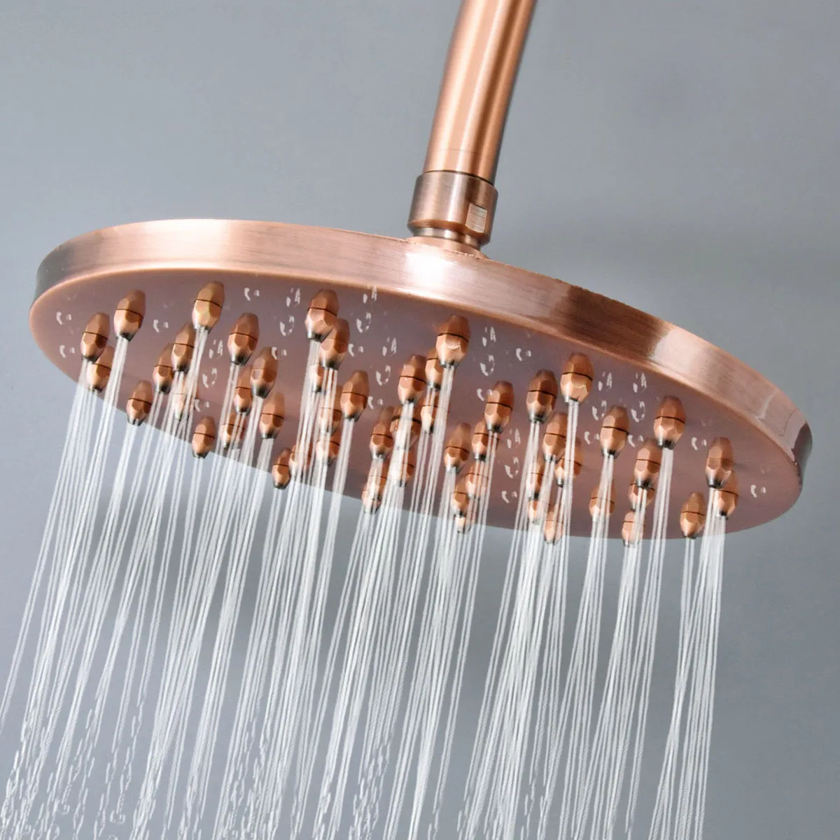 

Antique Red Copper 8" Round Rainfall Shower Head Bathroom Overhead Rain Shower Head Top Spray