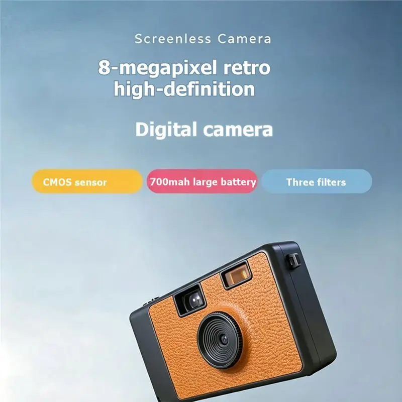 A97I-Retro Camera Mini Screenless Retro Digital Camera Portable CCD Camera For Camping Photo Flash