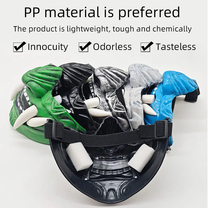 Halloween-Maske, rote Prajna-Maske, Prajna, Cosplay, Noh, Drama, Noh-Maske, Halloween-Party-Zubehör