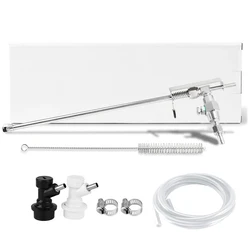 Stainless Bottle Filler Beer Gun, Homebrew Beer Keg Co2 Filling Bottling Device Carbonation Kit, One-handed Intuitive Operation