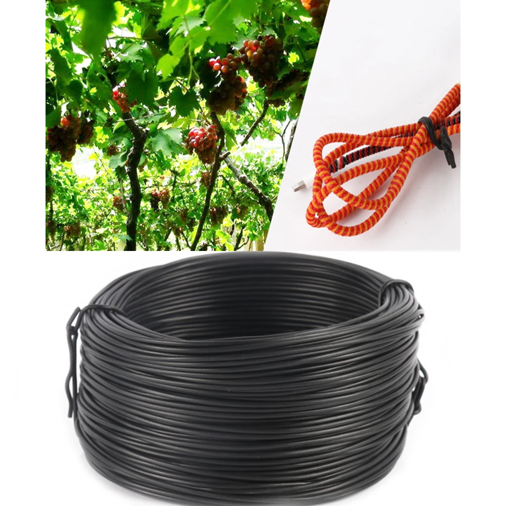 1.2mm Galvanized Tie Wire Black Round Shape Cable  For Garden Wire & Cable Arrangement Approx.28m Round Type Cable Tie