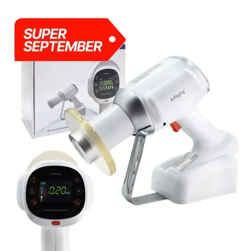 Hot Sale Dental Portable X-Ray Machine with Shield Gun Type Digital X-Ray Camera Work with Sensor/X ray film