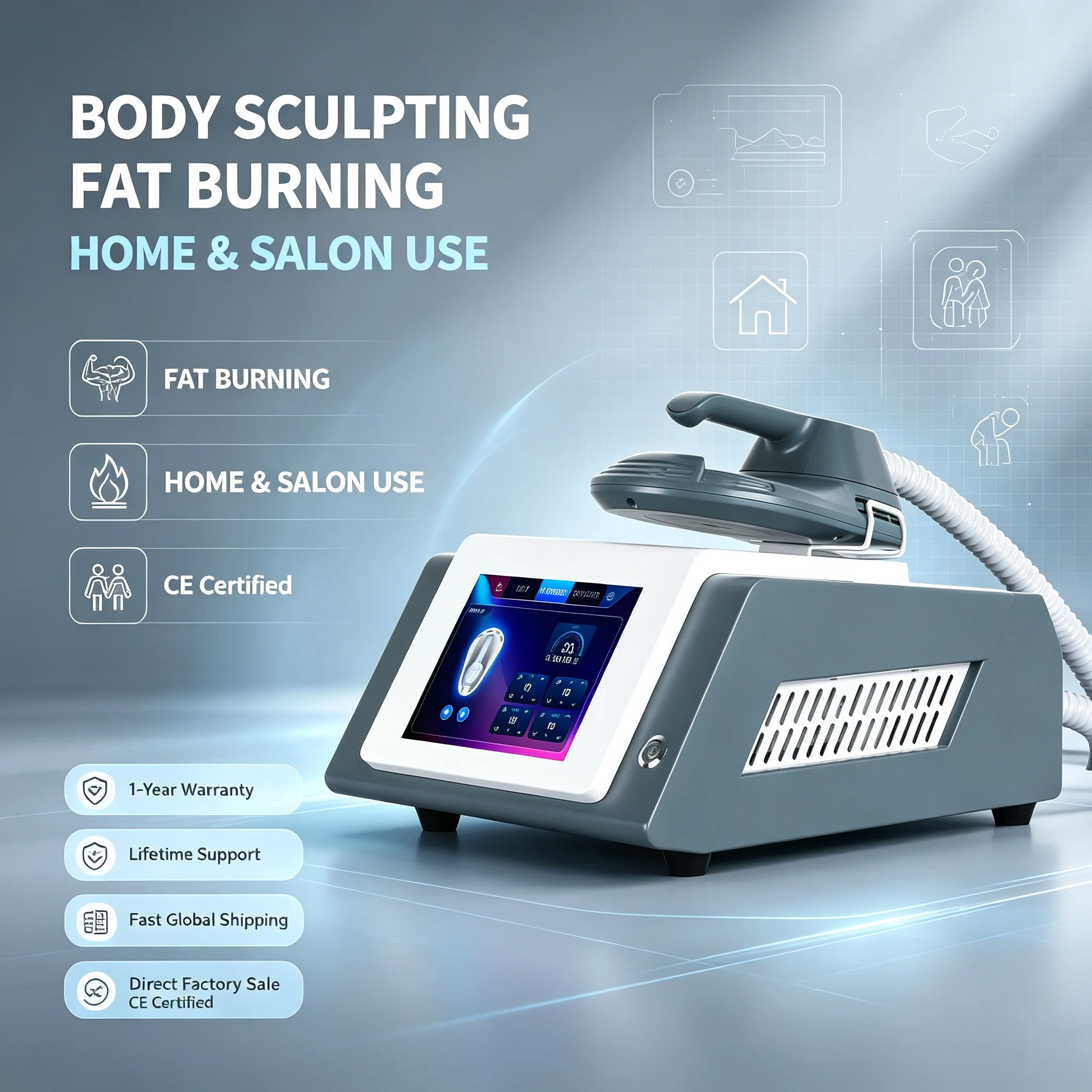 6500W EMS Muscle Stimulators Device Body Contouring Sculpting Machine  Muscle Building Professionalism Beauty Equipment For Home