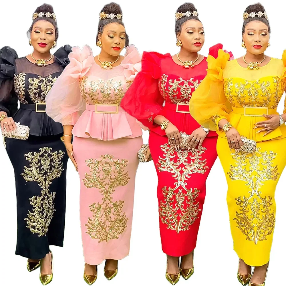 

Plus Size African Party Wedding Dresses for Women 2025 New Dashiki Ankara Evening Gown Elegant Turkey Outfit Robe Africa Clothes