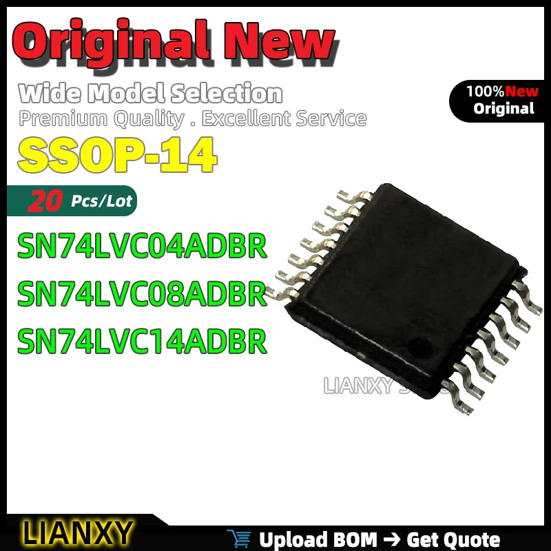 20pcs SSOP-14 SN74LVC04ADBR SN74LVC08ADBR SN74LVC14ADBR Inverter New Original
