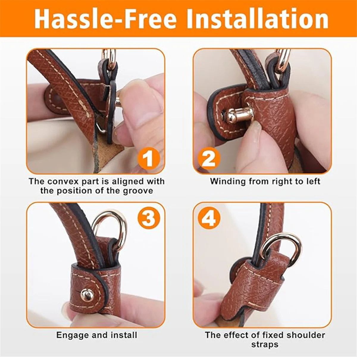 ABXK-riem voor mini-tasriemset, leren schouderriem zonder punch voor mini-tas