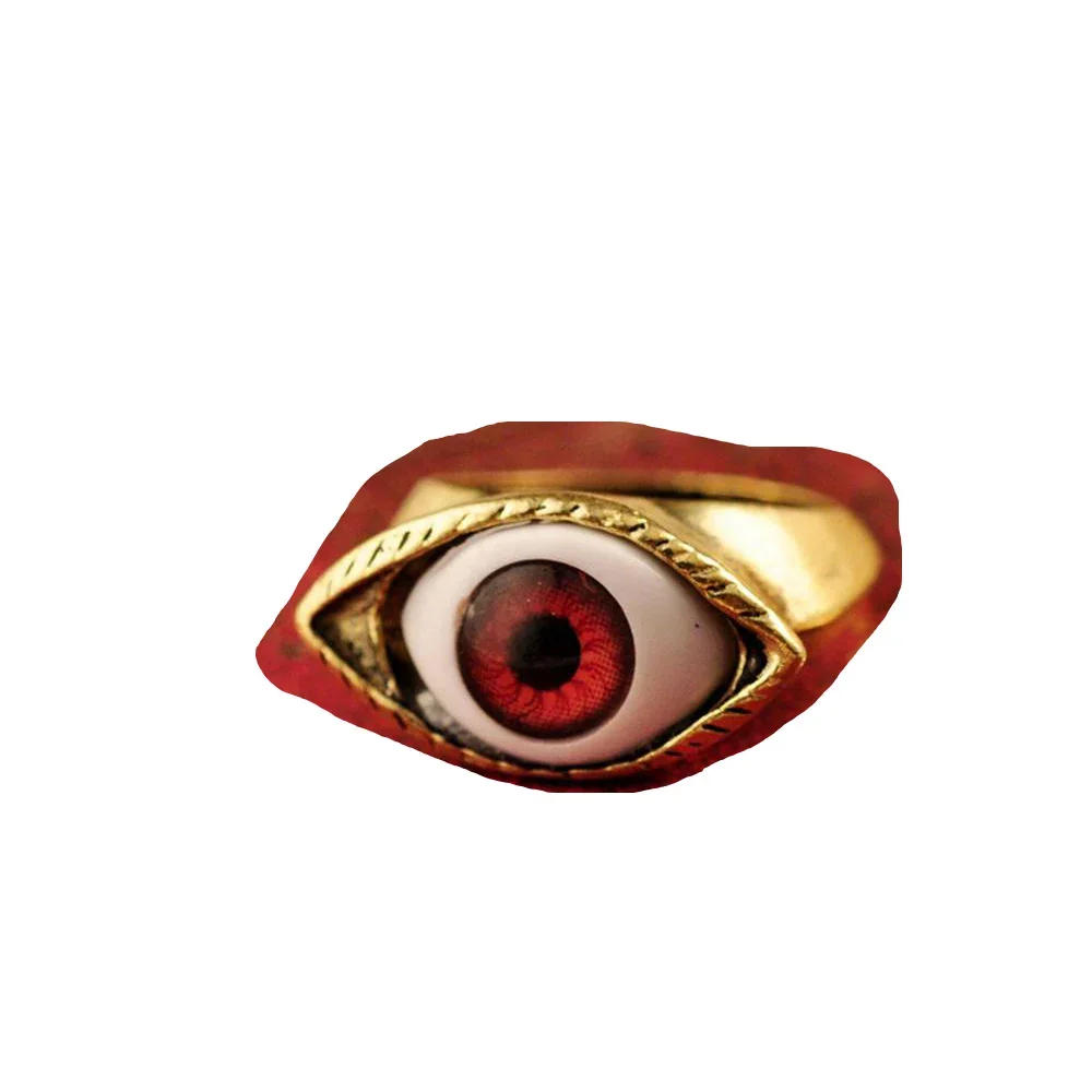 Vintage Gothic Fashion Hip Hop Devil\'s Eye Ring Vampire Punk Exaggerated Chic Ring Men\'s Personalized Creative Trend GiftJewelry