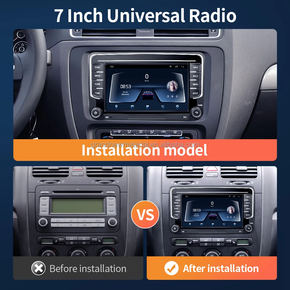 Car Autoradio Multimedia Stereo GPS Navigation 1024 * 600 2Din Car Radio Music System Android 7