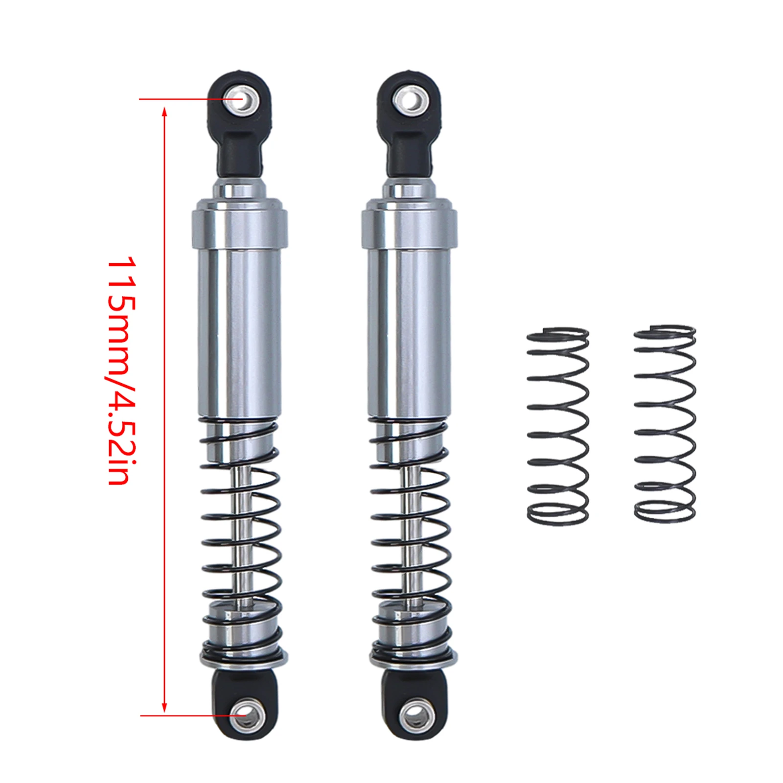 4piece Shock Absorption Guaranteed Big Bore Shocks For 1/10 RC Crawler SCX10 TRX4 LCG Durable