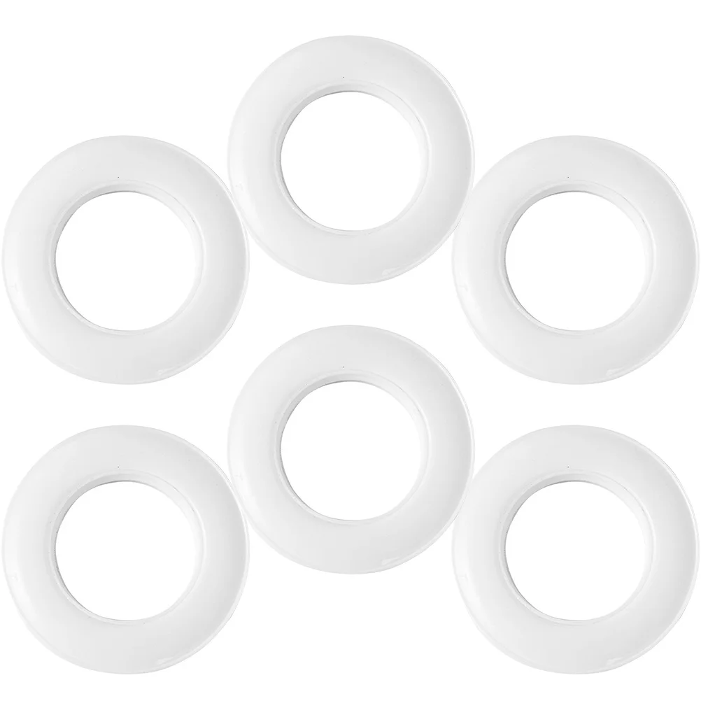 6 قطع من حلقات الستائر البلاستيكية القابلة لإعادة الاستخدام للستائر ومستلزمات ديكور نافذة المنزل #2