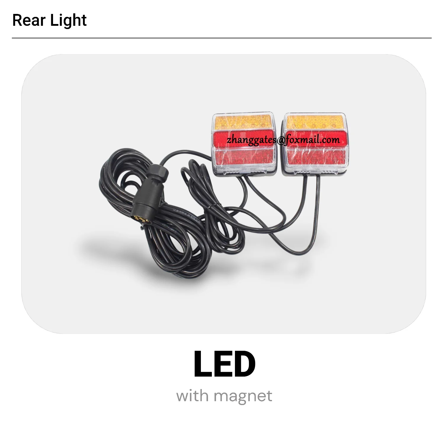 2pc-100×100×40mm-magnetic-led-2color-rear-tail-lightyellow-red-light75-8-meters-long-wiring-harnessfor-truck-pickup-offroad