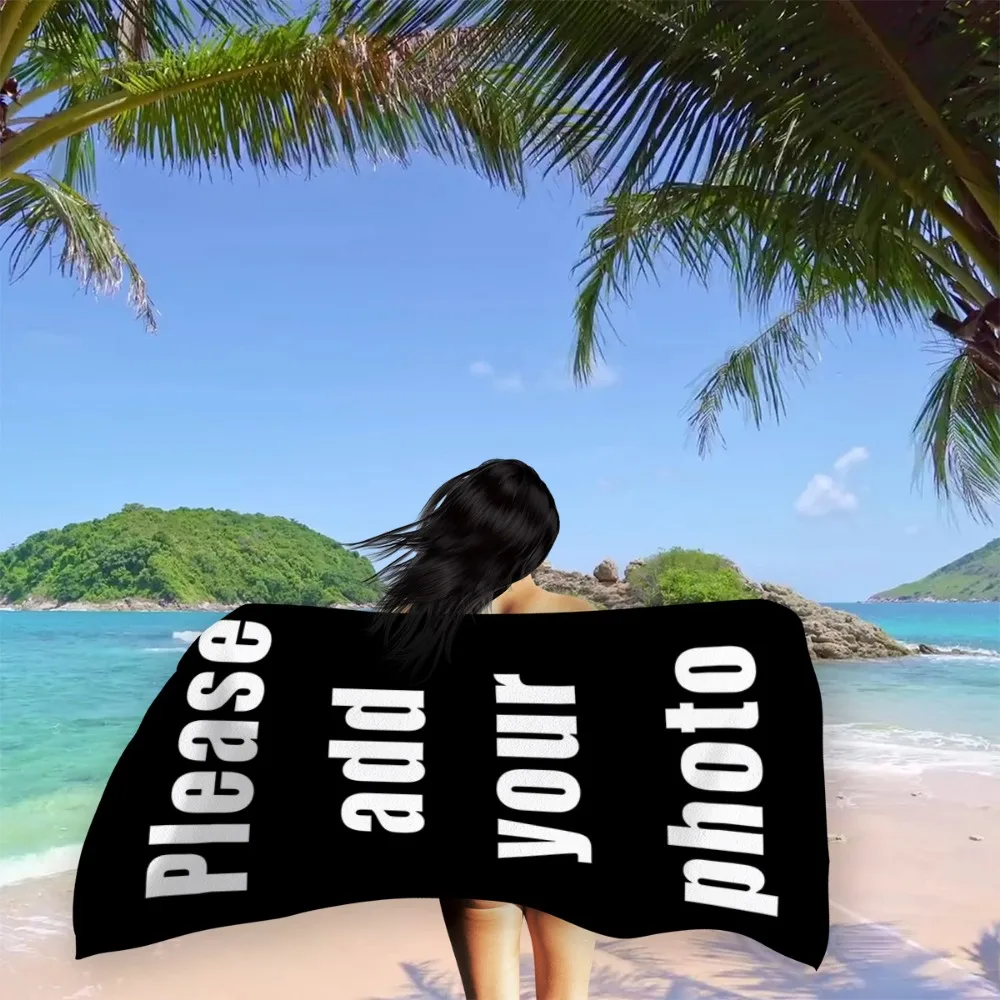 

Custom Photo 3D Bath Beach Towel Funny Picture Customization Microfiber Outdoor Swimming Gifts Logo Bulk Orders Wholesale