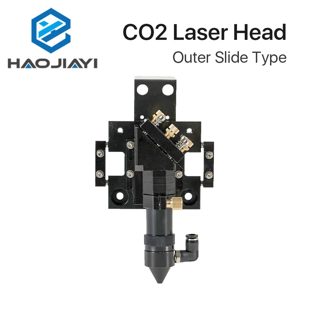 New Arrival CO2 Laser Head for Dia.20mm FL 50.8/63.5mm Lens D25mm Mirror Outer Slider Type with Air Assist Nozzle