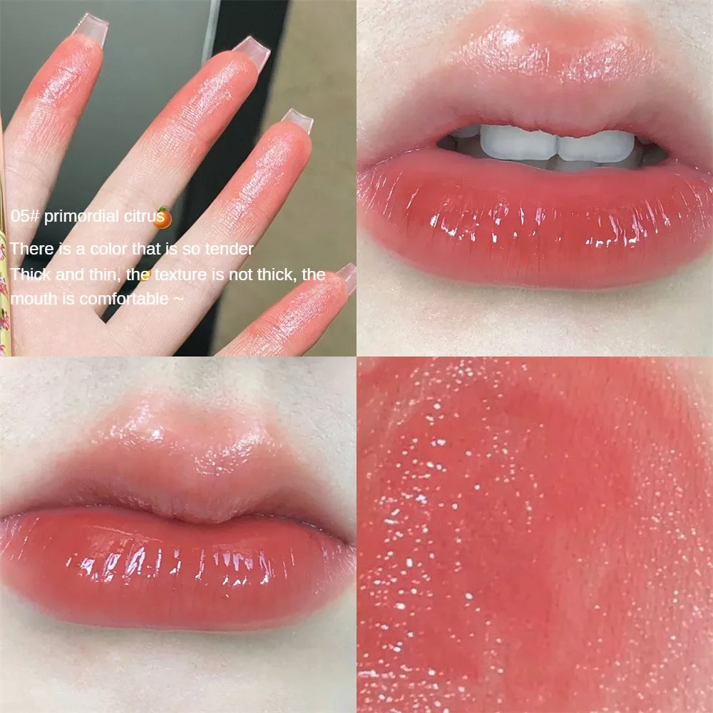 New Mirror Water Lipstick Jelly Tinted Lip Balm 6Colors Moisturizing Waterproof Long Lasting LipGloss Lip Makeup Korean Cosmetic