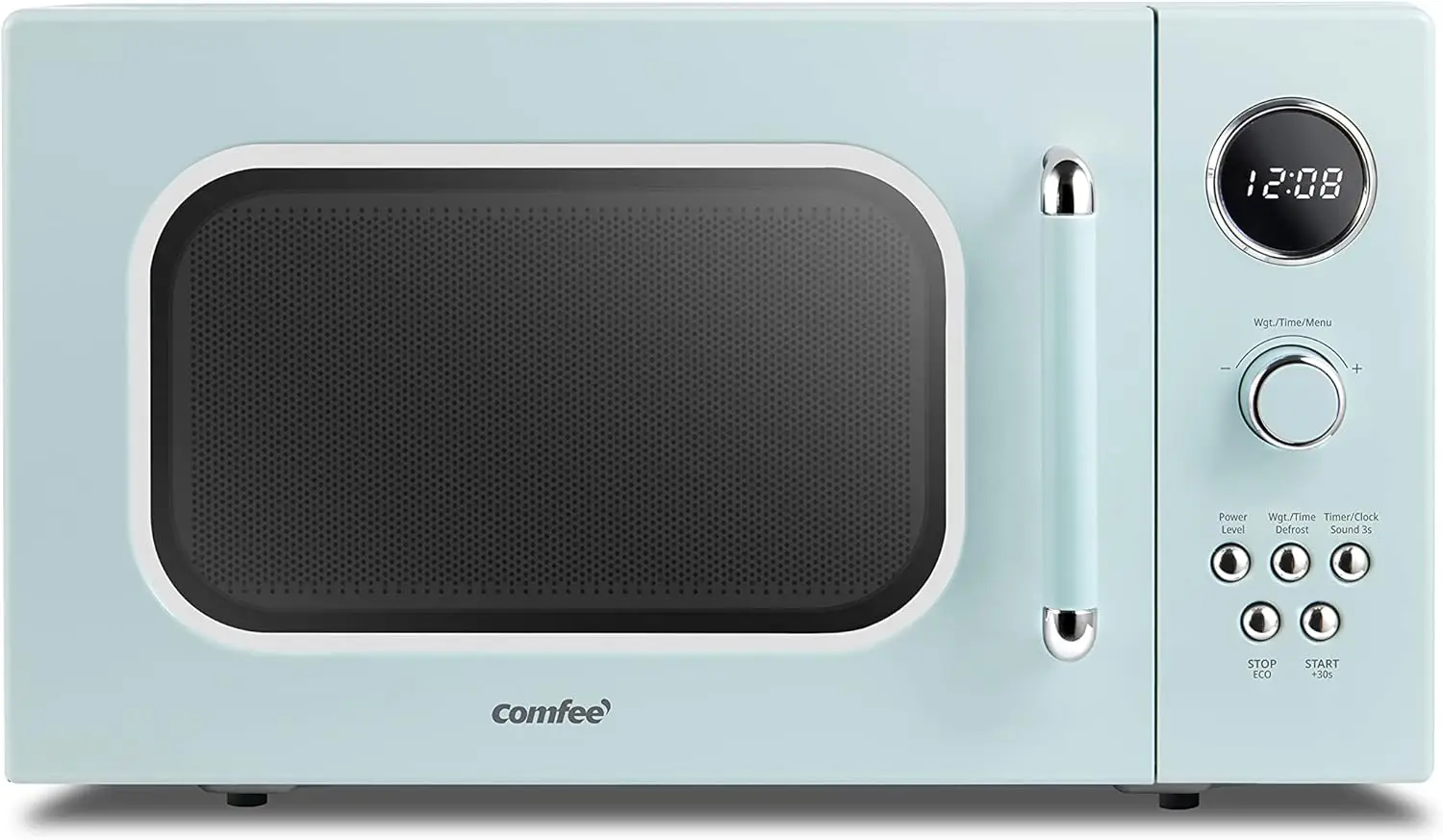 Retro Microwave with Multi-stage Cooking, 9 Preset Menus and Kitchen Timer, Mute Function