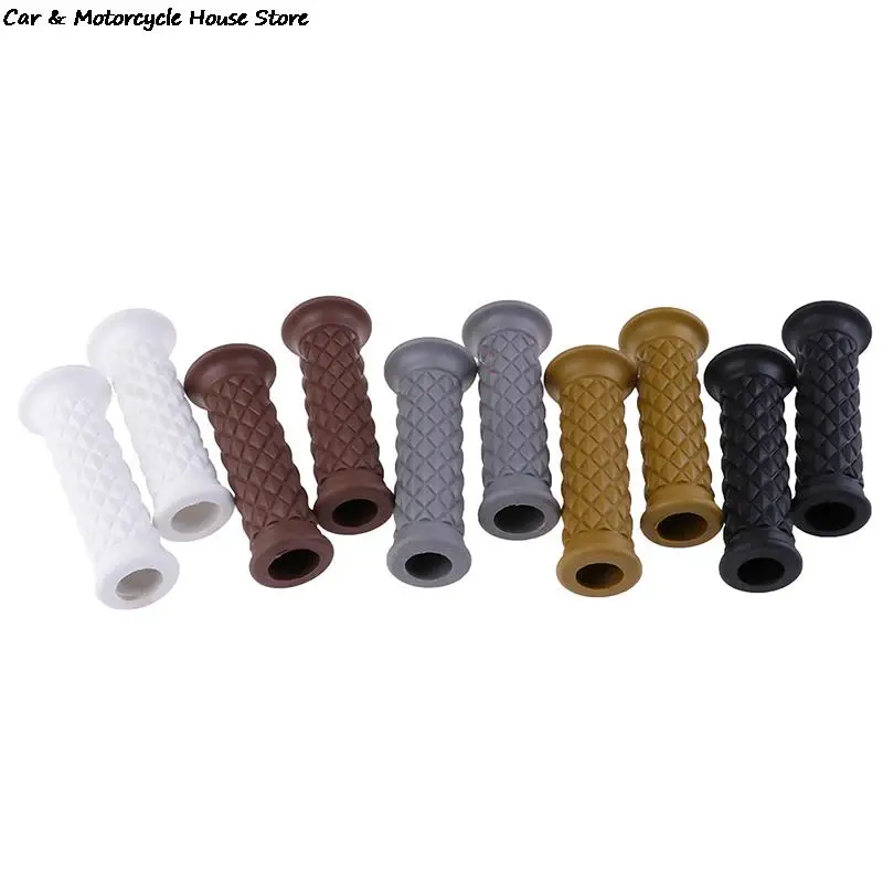 Vintage Motorbike Hand Grips Rubber Scooter Handle Bar For Honda  Harley Moto Handlebar Cafe Racer Motorcycle Grip 1.6