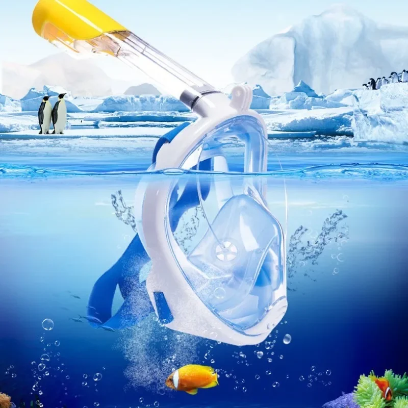 

Силиконовая маска для дайвинга Sanbao для взрослых, полностью сухая маска для подводного плавания