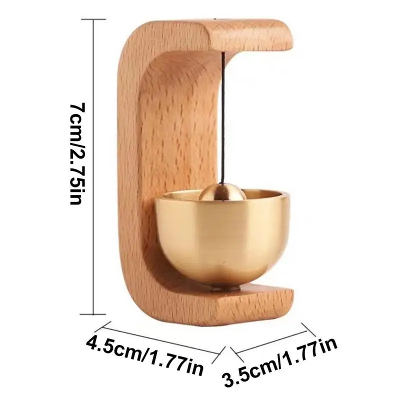 Wood Doorbell Chime Magnetic Decorative Loud Door Chime Small Brass Door Chime For Iron Doors Restaurant Lightweight Doorbell