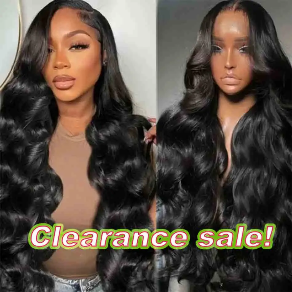 Lemoda Outlets 200% Density Body Wave 13x4 Lace Front Human Hair Wigs On Sale Clearance HD Transparent 13x6 Lace Wig Pre Plucked