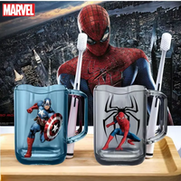 Marvel Captain America Spiderman Iron Man Peripheral Movies Children's Home Bathroom Student Dormitory Multifunctional Wash Cup