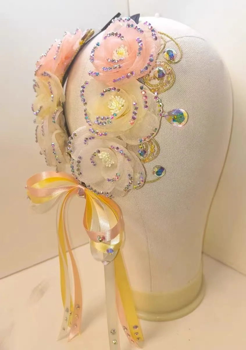 

Handmade custom ballet headdress, suitable for Giselle, La Fille Mal Gardée, Coppélia, Don Quixote, Carmen, and