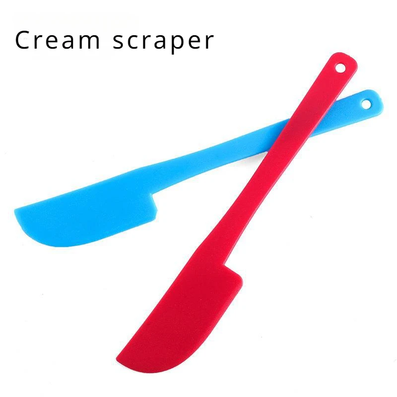 New Spatula Cookie Cutter Mini Integrated Plastic Scraper Cake Cream Butter Spatula Chocolate Stirring Scraper Pastry Tools 1pcs