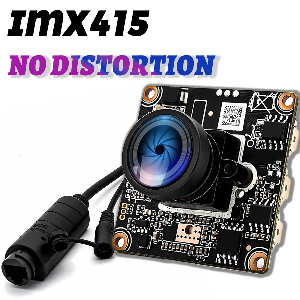 

4K IP Camera Module 1/2.8" IMX415 CMOS With No Distortion Lens Onvif RTSP H.265 For Motion Detect Security Protection POE Webcam