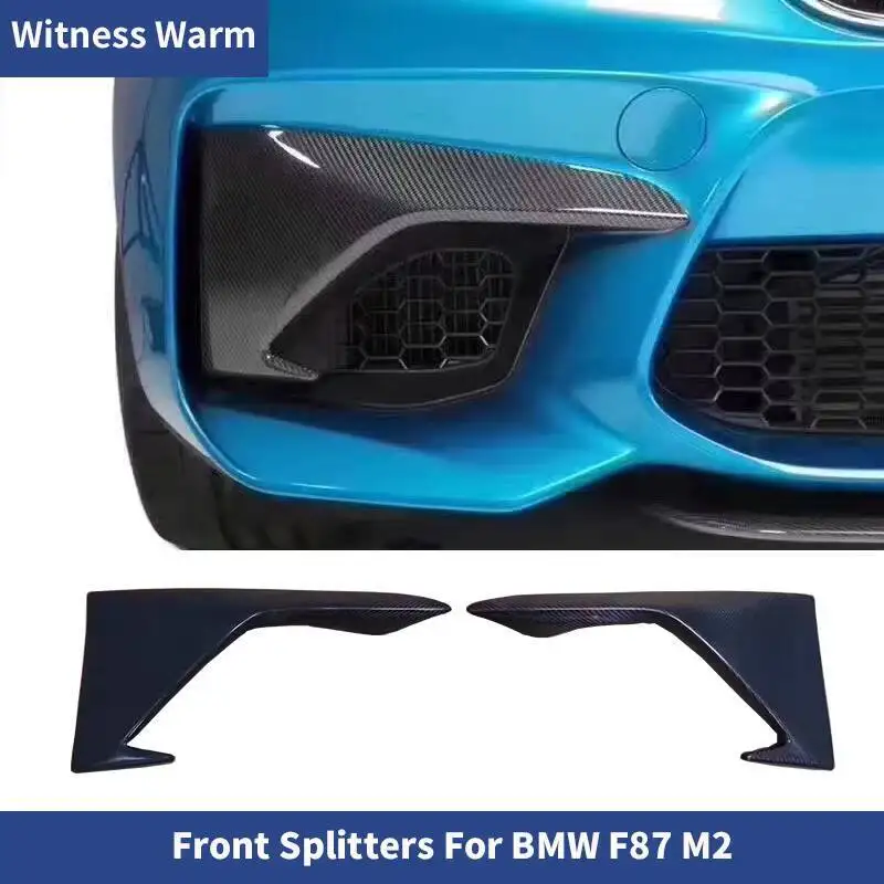 

Передние сплиттеры из углеродного волокна F87 M2 для Bmw F87 M2, фартуки переднего бампера, боковой сплиттер 2015-up