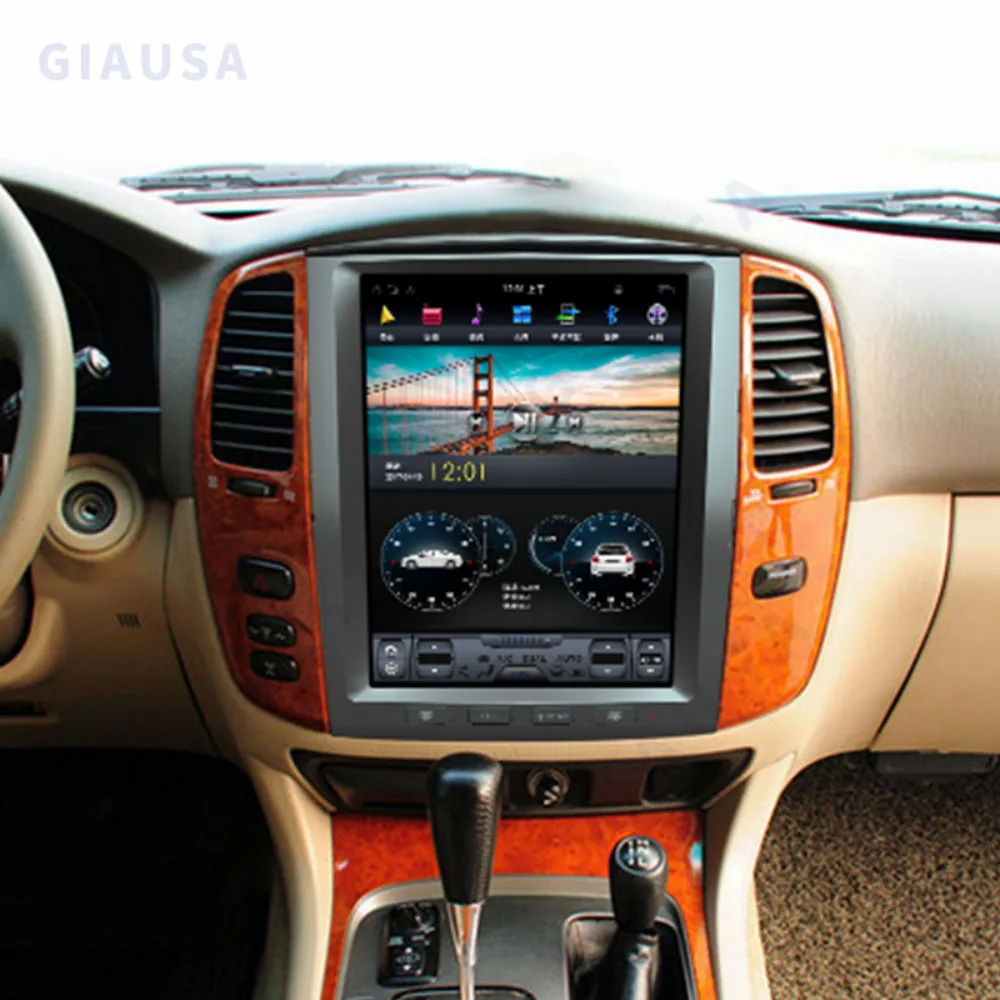 Android 13 PX6 Tela Vertical para Toyota Land Cruiser LC100 2002-2007, Unidade Principal Leitor Multimídia, Navegação GPS Do Carro, Auto Rádio