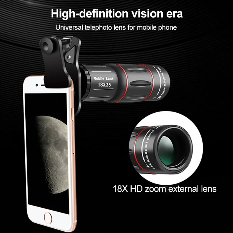 18X Telescope For Mobile Phone Zoom Lens For Cell Phone Camera Protector iphone Cell Phone Lenses Accessories Telephoto Lens