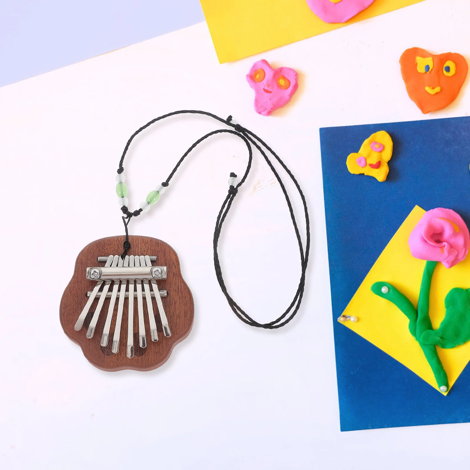 

5-Star Thumb Piano Kalimba For Beginners Wood Finger Piano Small Musical Instrument Portable Music Gift Adults