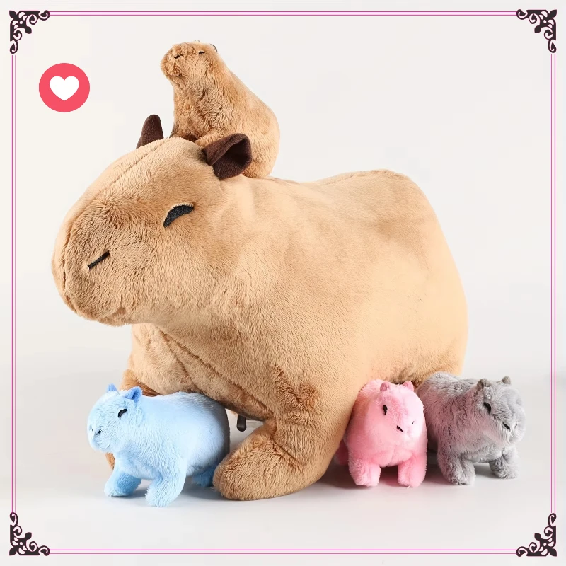 Simulatie Pluizige Capibara Pluche Knuffels Speelgoed Zachte Poppen Echte Leven Capibara Poppen Kinderen Speelgoed Peluche Kerstcadeau 18 cm
