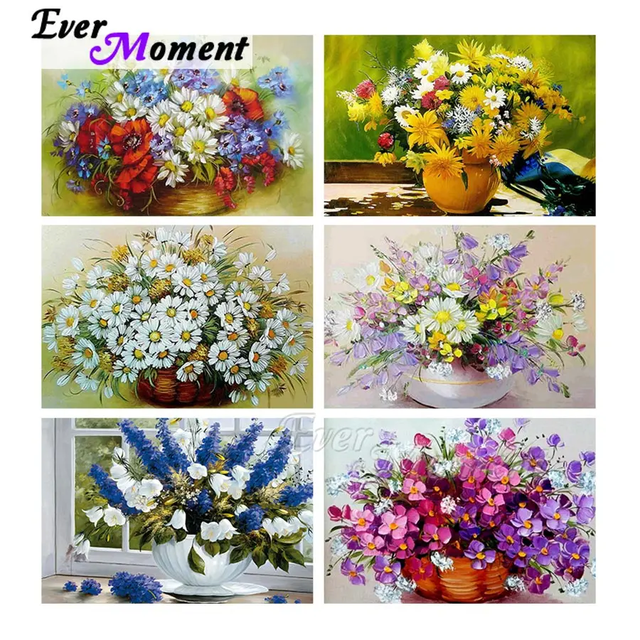 

Ever Moment Diamond Painting Flower Picture 5D Handmade Resin Full Square Drill Mosaic Embroidery Decoration Gift ASF2141